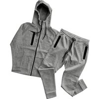 A79 New Men Zipper Hoodies Male Sweatshirt Sweatpants Suit 2 Pcs Warm Tracksuit Sets Men's Hoodies Outwear Trousers