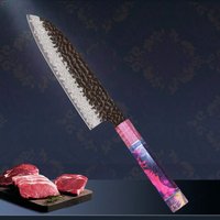 8-Inch Super Sharp Gyuto Japanese Chef Knife Carbon Steel Meat Carving Knife for Kitchen Use
