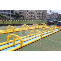 Chongqi Custom Made Two Lane/One Lane Inflatable Slide the City Outdoor Sports Slide Park Inflatable Water Slip n Slide
