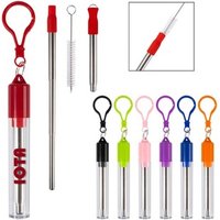 Portable Eco Friendly Telescopic Metal Drinking Straw Cleaning Brush