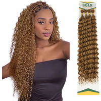 Julianna 100g 20inch Wholesale No Weft Deep Wave Bulk Synthetic Braiding Hair Extension for Boho Locs Box Braid