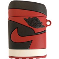 2019 AIR JORDAN AJ1 Bred Shadow Airpods Case Silicone Protective Shockproof Case Cover for Apple Airpods 1 & 2