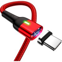 USAMS SJ328 U28 Aluminum Alloy Micro Magnetic Braided USB Charging Cable for Cell Phones
