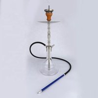 HB-S104L portable stainless steel 600mm large size German hookah shisha with glass vase