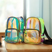 Fashion Waterproof Mini Backpack Laser Holographic PVC Bag TPU Transparent Backpack for Girl