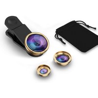 Promotional Gift 3 in 1 universal mobile high definition cell phone camera lens glass lenses for iphone for sunsam for huawei