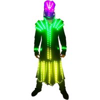 RGB LED Robot Performance Wear Remote Control Cosplay Suit for Club Bar Party Supplies