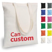 Printable logo Sublimation Tote Bags Blank Customizable Size Solid Color Canvas Tote Bag Cotton Plain Canvas Shoulder Bag Mini