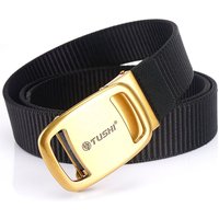 TUSHI Factory Custom Automatic Buckle Combat Tactical Belt New Metal Alloy Men Tool Waist Belt Outdoor Nylon Buckle 3.4CM Width