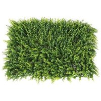 China Manufacture Artificial Leaf Greenery Wall Boxwood Hedge Plastic Plant Mat Home & Garden Decoration