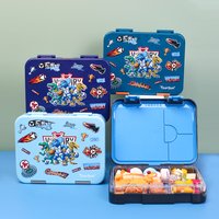For Large Compartment Food Grade PP Kids Bento Box Microwavable Leak Proof Single Tier Heatable Lunch Picnic Travel