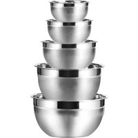 Homesun Hot Sale Premium Stainless Steel Mixing Bowls Salad Bowl Storage Set Kitchen Salad Bowl
