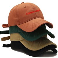 Wholesale 100% Cotton Custom Dad Hat Cap Premium 6 Panel Unstructured Embroidery Adjustable Baseball Cap