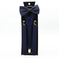 Handmade Party Wedding Suspenders Set for Men Matching Bow Tie