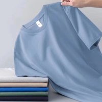 Short Sleeved T-shirt Men's Basic Style Solid Color Upper Garment Half Sleeved Base Shirt Round Neck