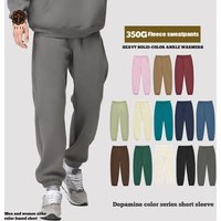 TT High Quality Men's Long Pants Autumn Winter Casual Fleece Sweatpants with Mid Waist Soft Sports Jogger Pants for Men Women