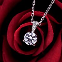 925 Sterling Silver Geometric Zircon Necklaces Pendants for Women Fashion Lady Festival Gift Jewelry