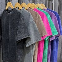Men's Summer Short T-Shirt Custom 100% Cotton Washed Knitted Fabric Bulk OEM Orders