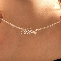 Custom 925 Sterling Silver Name Necklace Romantic Style 40cm Chain Gold Plated New Personalized Romantic Gift Charm Pendants