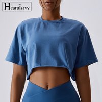 Running T-shirts Gym Top Women Crop Top Fitness Training Yoga Clothing Sport Top for Women Work Out Ladies Sports Shirts