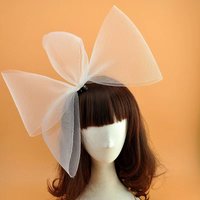 Fashion Korean Style Bridal Wedding Mesh Veil Fascinator Floral Lace Hair Band Accessories Headdress for Women