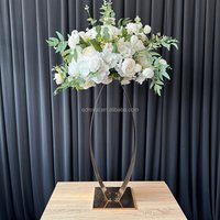 Round Gold Metal Sweetheart Table Flower Stand for Wedding Party Rose Vase Display Center Piece Box Packing Included