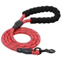 Durable Reflective Nylon Rope Dog Leash with Soft Rubber Cover