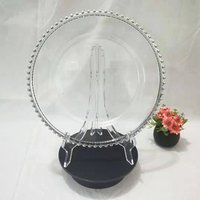 13 inch Beaded Clear Plastic Charger Plate