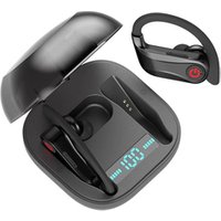 New arrival Q62 Power Pro super bass 11h music bt waterproof ip68 earhook display sports tws earphone headphone earbuds