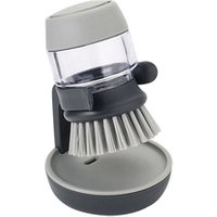 Push Button Release Washing Up Liquid Soap Dispensing Dish Brush
