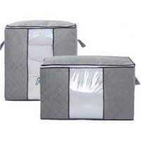 400104 Foldable Household Storage Bag Organizers with Large Clear Window & Carry Handles for clothes