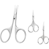 Multifunctional Stainless Steel Round Tip Small Nose Hair Facial Beard Mustache Trimming Eye Brow Scissors for Makeup Salons