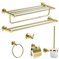 Brushed Gold Bathroom Accessories Set Bathroom Hardware Set Bath Towel Bar Set