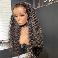 360 13*6 Frontal Human Hair Wigs Natural Black Deep Wave HD Full Lace Remy Hair 5x5 6x6 7x7 swiss Lace Closure Wig Body Wave