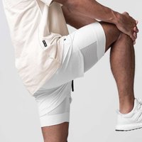 Hot Selling Gym Training Fitness Shorts Custom logo Quick Dry Sports Workout Running 2 in 1 Shorts for Men