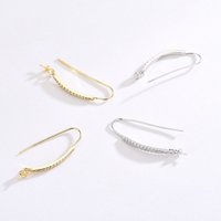 WHOLESALE BULK PRICE 925 Sterling Silver Drop Earring Hook for Baroque Pearl18k Gold Plating DIY Accessories Silver