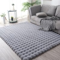 Luxury High Quality Faux Rabbit Fur Machine Made PET Friendly High Pile Carpets and Rugs for Home and Hotel Use