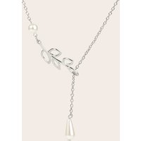 XUSHI silver leaf pearl necklace wholesale minimalist dainty vintage jewelry women X19S012