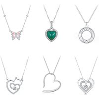 925 Sterling Silver Magic Heart Pendant Necklace Simple Forever Love Neck Chain for Women Valentine's Day Gift
