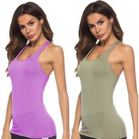 Wholesale Factory Breathable Fabric Girl Sports Gym Fitness Yoga Workout Bodybuilding Sleeveless Vest Tank Tops Women Tank Top
