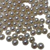 8mm Cultured Pearl White Round Half Drilled Natural Freshwater Pearl for Jewelry Making Loose Pearl Beads