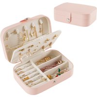 Wholesale Custom Logo Small PU Leather Trinket Jewelry Box Organizer Travel Necklace Ring Earring Jewellery Storage Gift Case
