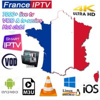 French IPTV subscription 12 months Support Android m3u enigma2 MAG25x 7000+ Live and Vod support reseller free trial code