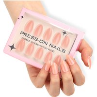 Dropshipping Genuine Soft Gel GD50 30 Pcs High-end Minimalist French Orange 3D Shell Pearls Press on Nails Customize False Nails