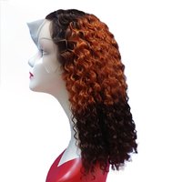 RTS 12A Brazilian Orange Curly Bob 13*4 Frontal Wig Double Drawn Virgin Hair Long Straight Water Wave for Lace Glueless Remy
