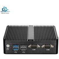 Fanless Mini PC Window 10 4GB RAM Celeron J1800 J1900 3205U 3755U 2 Ethernet mini pc 2 RS232 HTPC Industrial PC VGA WiFi