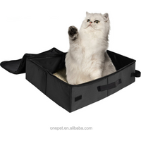 Traveling Litter Box Cats Portable Lightweight Waterproof Oxford Cloth Foldable Cat Travel Litter Box With Free Scoop
