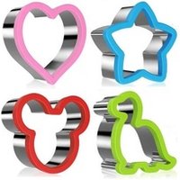 Super September Wholesale factory supply kids use Stainless steel 4 pcs fruit sandwich cutter