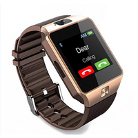 2019 waterproof GSM SIM card touch screen mobile phone Q18 dZ09 smart watch for smartphone