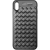 Fashion Premium Woven Pattern PU Leather TPU Phone Case For iphone X